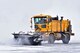 A 354th Civil Engineer Squadron pavements and construction equipment operator clears snow from the flight line at Eielson Air Force Base, Alaska, Nov. 26, 2019. To completely clear one inch of snow off of the runway, 354 CES Airmen have to move approximately 495,000 pounds of snow. (U.S. Air Force photo by Senior Airman Beaux Hebert)