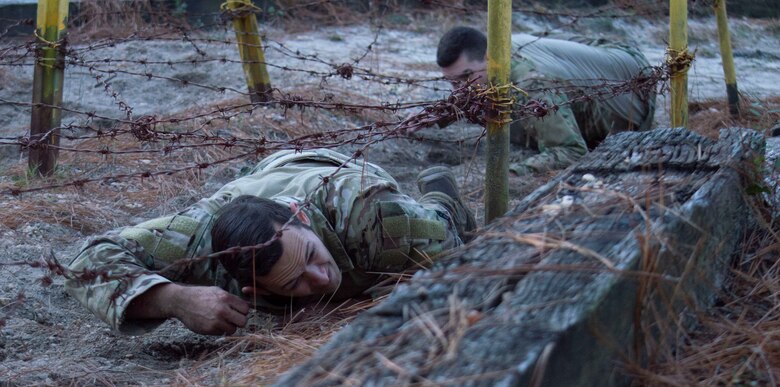 Twenty-four Airmen completed the 2019 Dragon Challenge at Pope Army Airfield Nov. 5-7. The annual three day competition is designed to prepare Airmen for the stress of combat includes a battlefield fitness test, shooting, casualty care, land navigation, obstacle course, knowledge test and combatives.