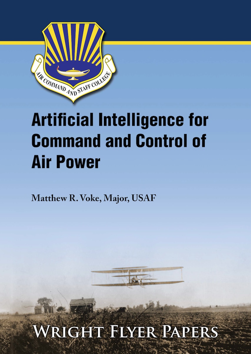 Paper Cover with the title: Artificial Intelligence for Command and Control of Air Power