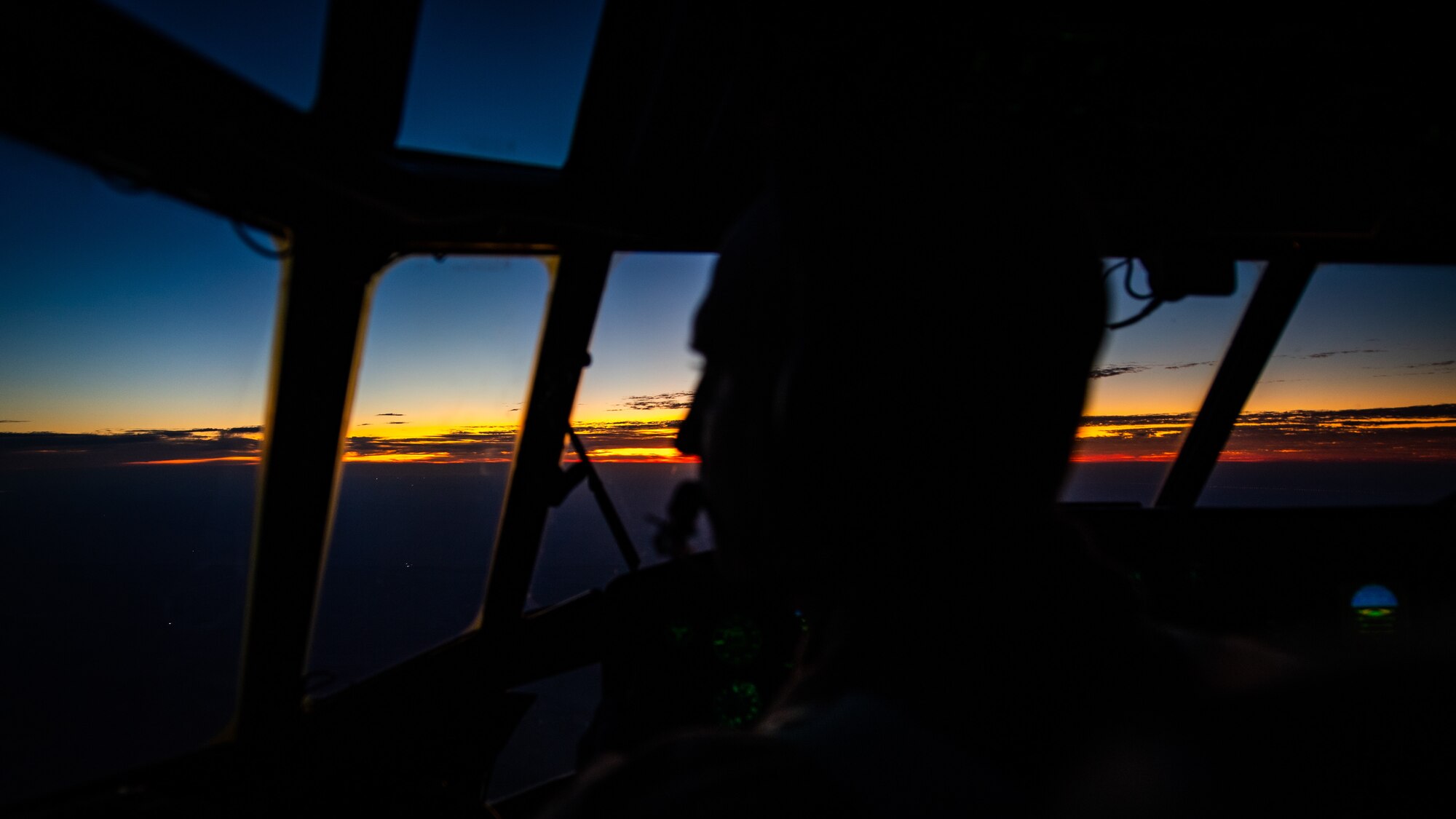 C-130 transports cargo between Kuwait and Iraq.