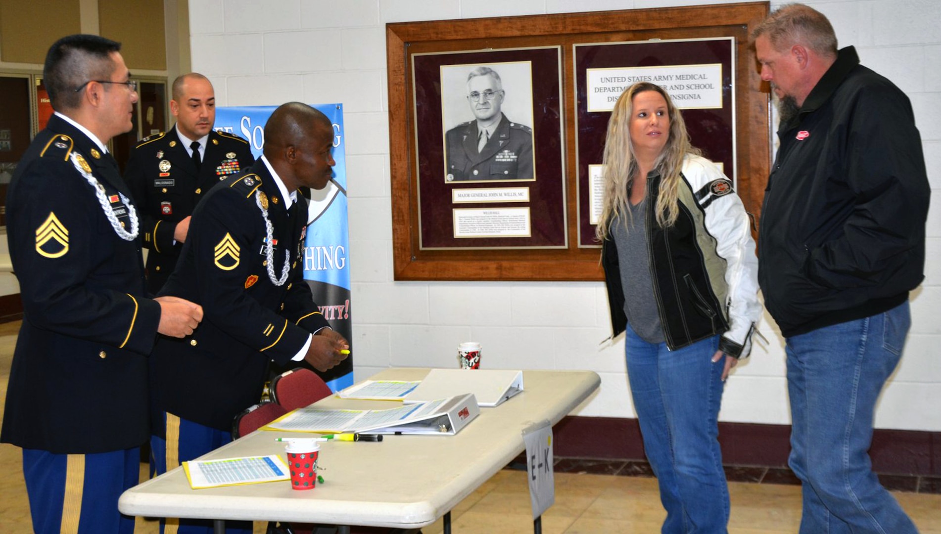 Mission Thanksgiving 2019 was declared a success, as more than 300 community members volunteered to host more than 800 Soldiers from the U.S. Army Medical Center of Excellence at Joint Base San Antonio-Fort Sam Houston Nov. 28. The Medical Professional Training Brigade Command Team and Cadre, lead planners for this year’s event, were instrumental in ensuring registration went smoothly and Soldiers left with their respective families without a hitch.