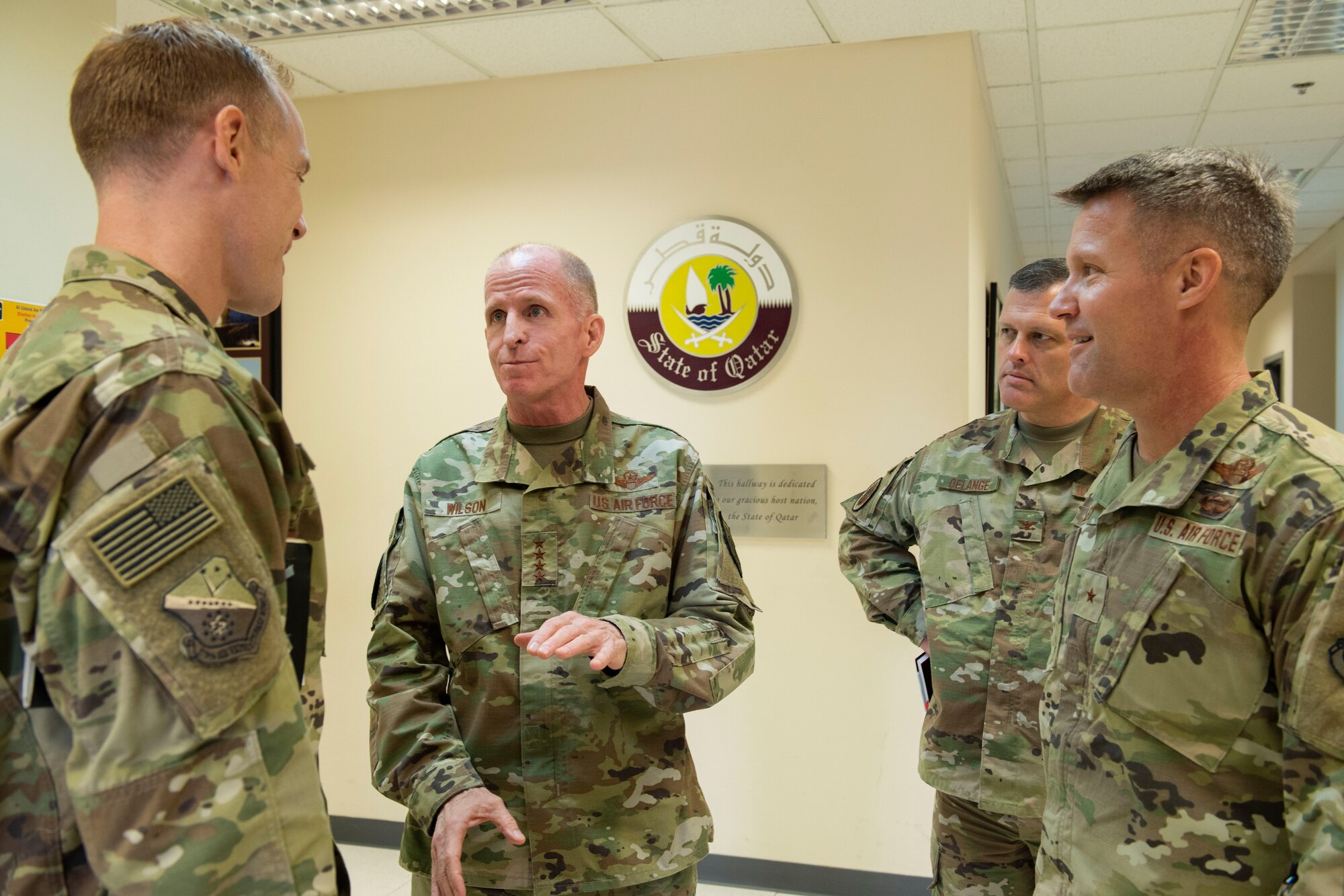 Gen. Wilson speaks to 379 AEW leadership