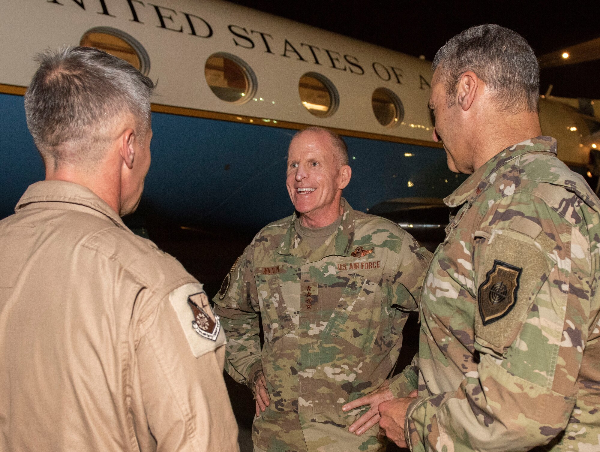 Gen. Wilson speaks to AFCENT & 379 AEW leadership