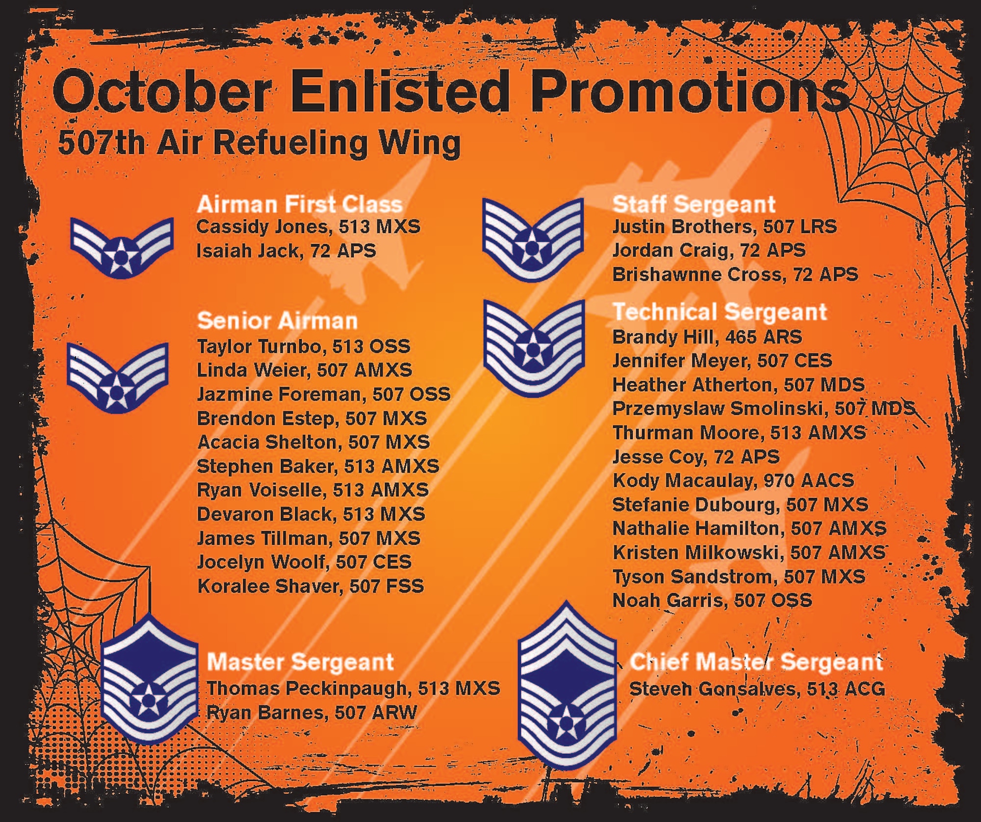 A graphic of promotions for the month of October.
