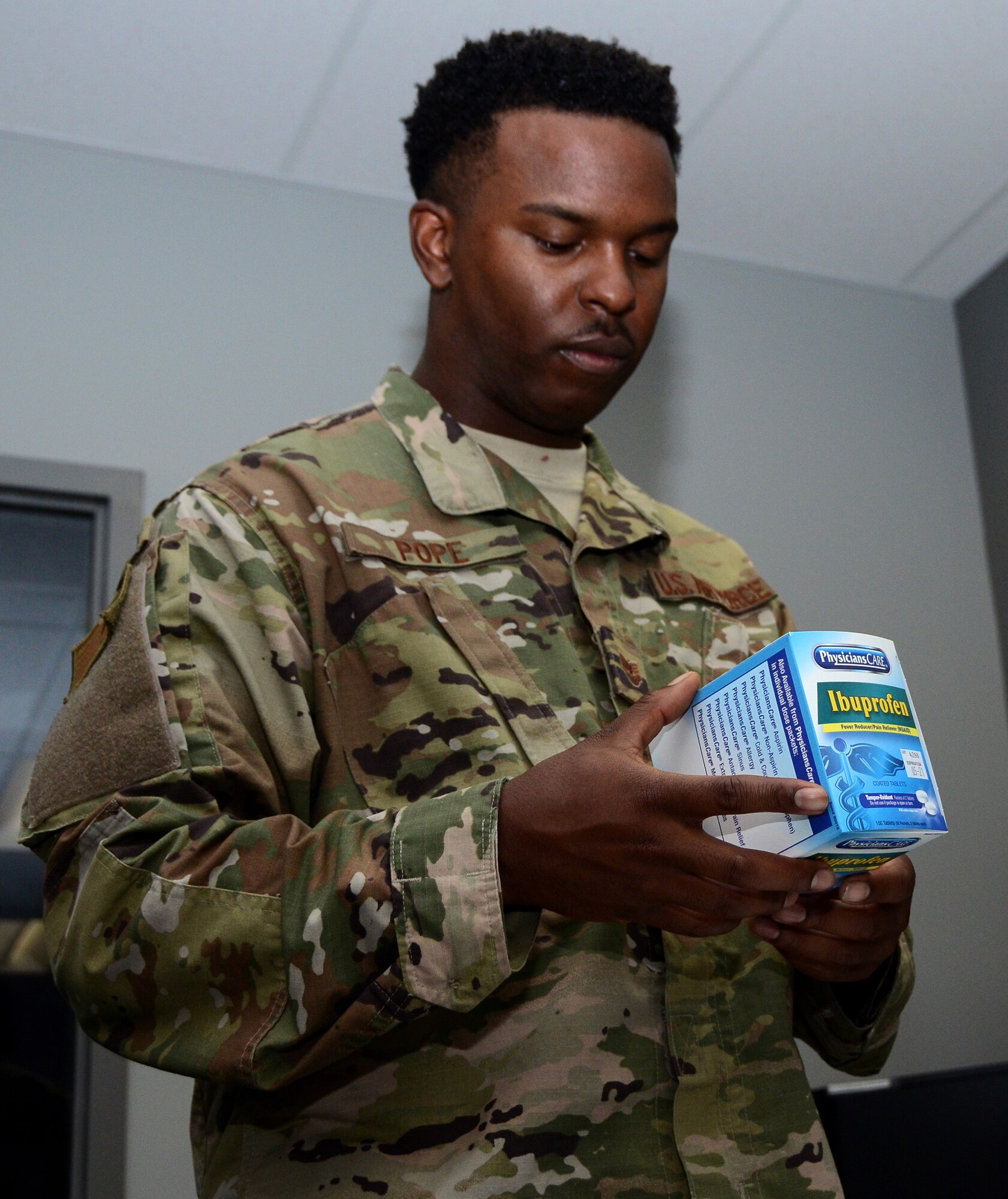 Tech. Sgt. Corwin Pope, 445th Aeromedical Staging Squadron pharmacy technician, is the 445th Airlift Wing October 2019 Spotlight Performer.