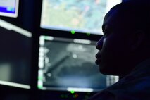 Remotely Piloted Aircraft aircrew fly simulated missions in an MQ-9 Reaper cockpit at Creech Air Force Base, Nevada, Sept. 4, 2019. The RPA mission is supported by Airmen in a variety of roles, including intelligence analysts, air traffic controllers and maintenance professionals. (U.S. Air Force photo by Senior Airman Haley Stevens)