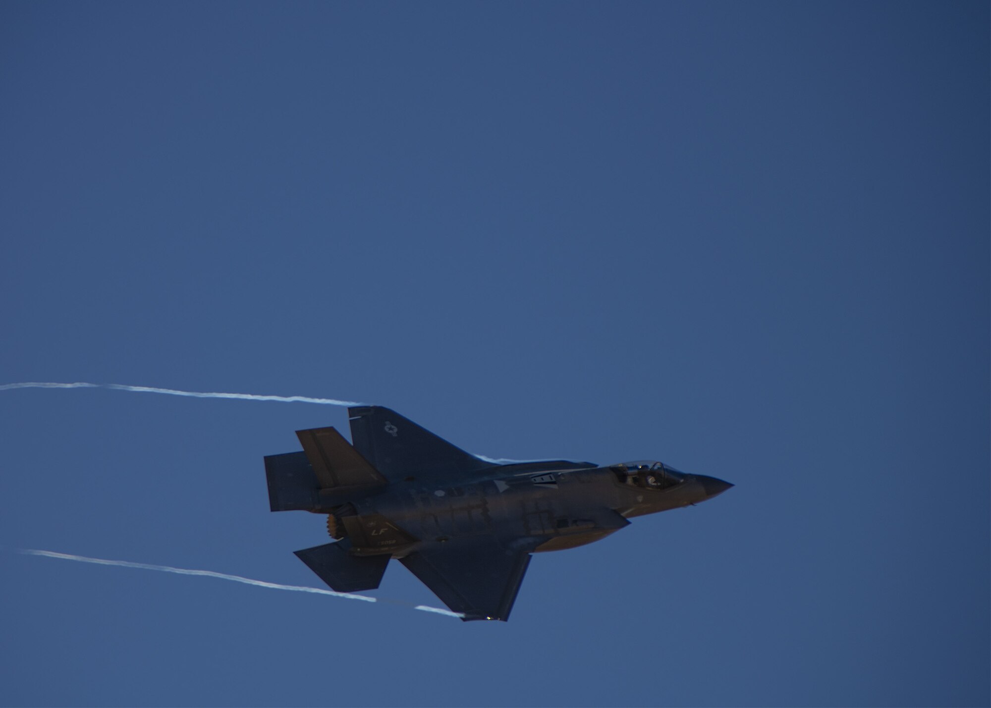 An F-35A Lightning II, assigned to the 56th Fighter Wing, performs a pass Oct. 1, 2019, at Luke Air Force Base, Ariz.