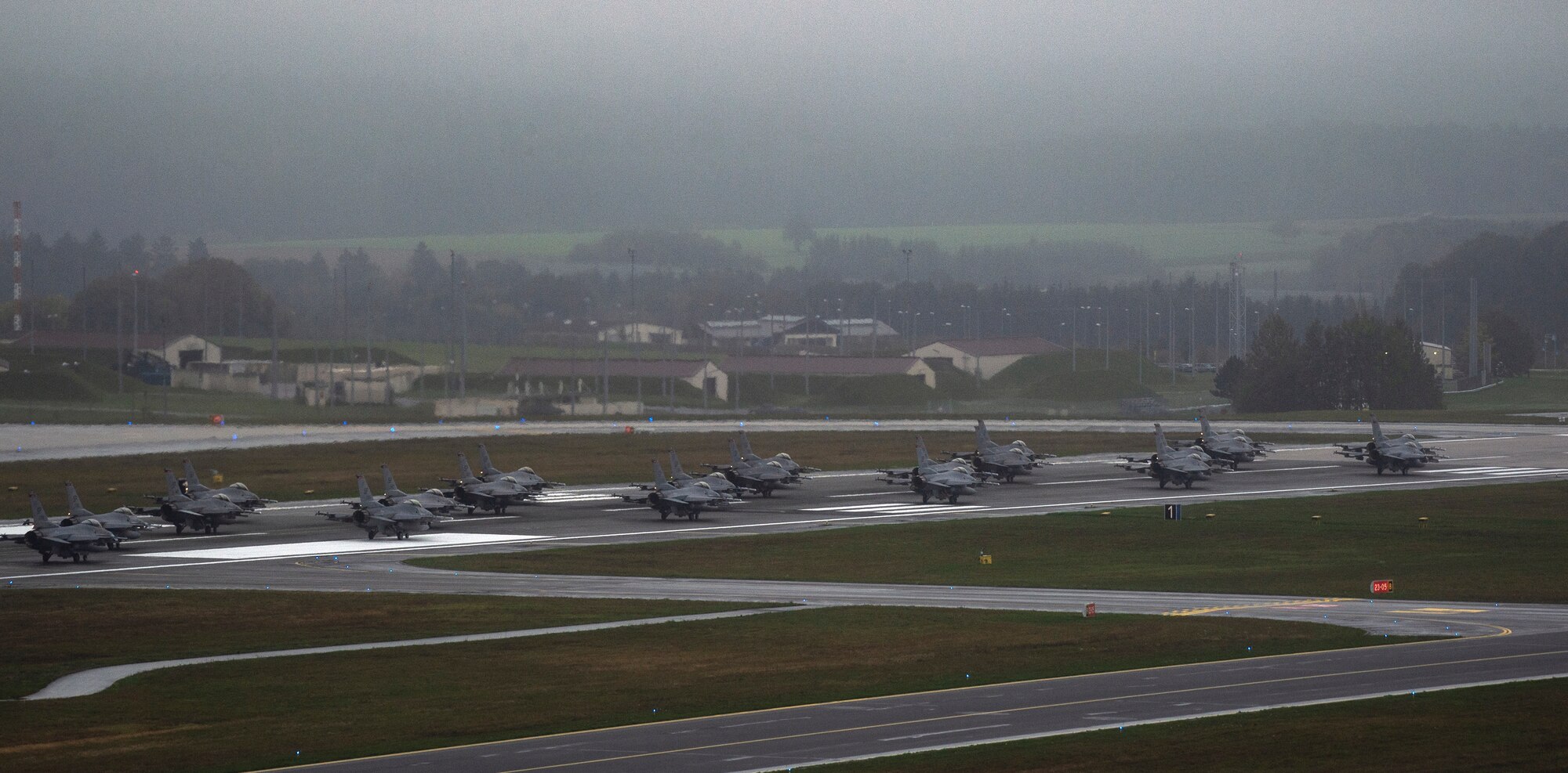 The training event exhibited the 52nd Fighter Wing's ability to generate large number of aircraft, and is an effective deterrent to threats by demonstrating a show of force.