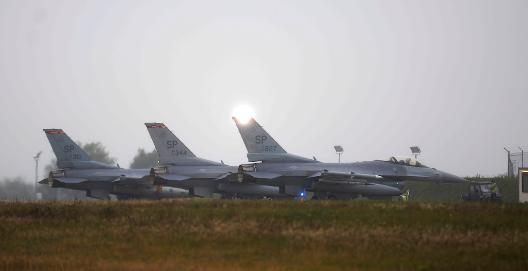 The training event exhibited the 52nd Fighter Wing's ability to generate large number of aircraft, and is an effective deterrent to threats by demonstrating a show of force.