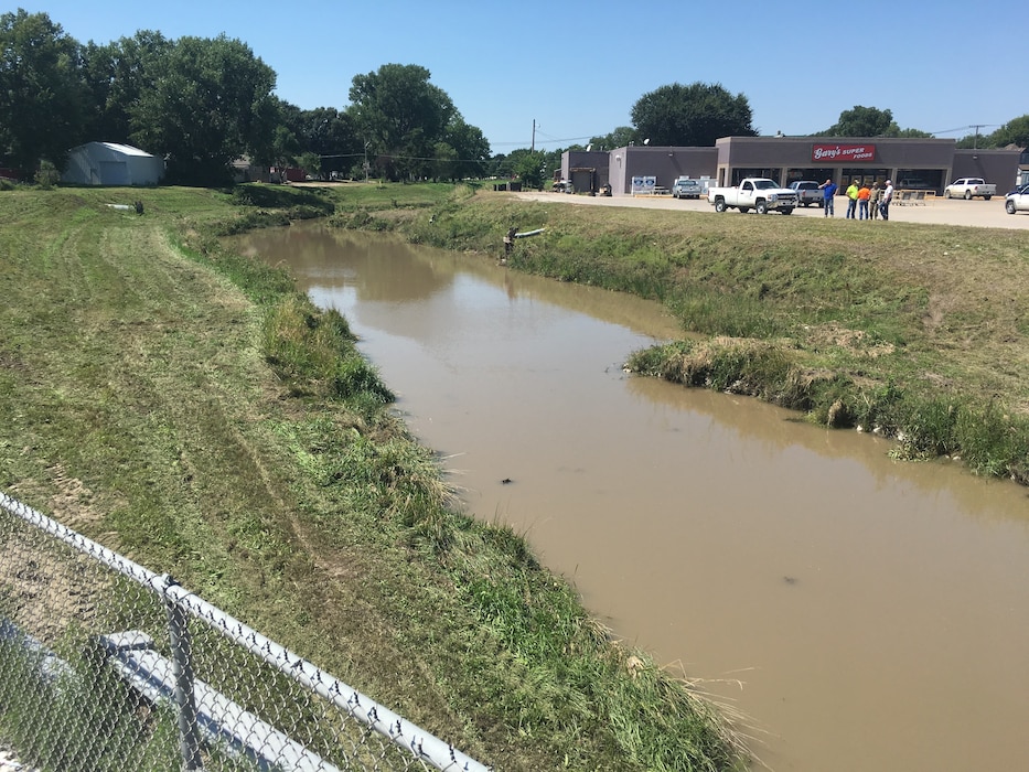 The pre-bid site visit for the Broken Bow Levee repair contract was conducted on Aug. 28, 2019.