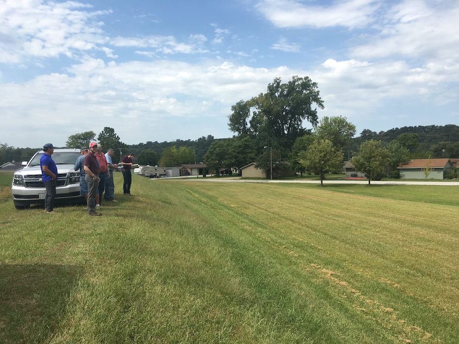 The USACE team conducted a site visit with the URS/AECOM team for the Lake Wa Con-Da levee repair project design on Sep. 24, 2019.