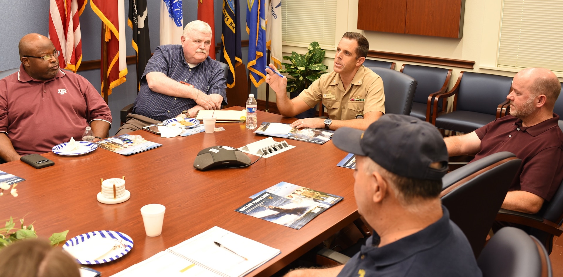 Cmdr. Nicholas Gamiz, commanding officer of Navy Recruiting District San Antonio, hosted a Recruiting District Assistance Council meeting at St. Philip's College's Good Samaritan Veterans Outreach and Transition Center Sept. 26. Members of the community to include retired service members, civic groups, educators, and business representatives attended.Gamiz briefed the attendees on the organization of the recruiting district to include its successes and challenges. RDAC members assist Navy recruiting by joining talents available in Navy-related organizations, the civilian community, and the Naval Reserve.