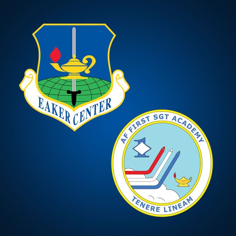 The U.S. Air Force First Sergeant Academy transferred to Air University’s Ira C. Eaker Center for Leadership Development effective Oct. 1, 2019. While the First Sergeant Academy will remain on Maxwell Air Force Base’s Gunter Annex, the organizational transfer positions the Eaker Center as the go-to source for comprehensive leadership development and education. ( U.S. Air Force graphic by Senior Airman Alexa Culbert)