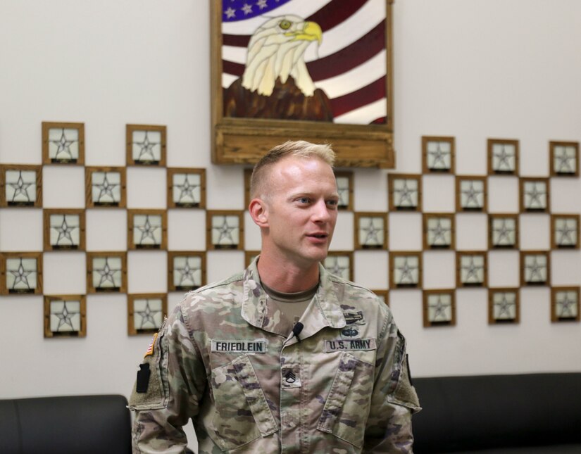 Staff Sgt. Erich Friedlein, an instructor with 1st battalion, 166th Regiment, Pennsylvania Army National Guard, is advancing to the 2019 Department of the Army Best Warrior Competition at Fort A.P. Hill, Va. and the Pentagon from Oct. 6 to Oct. 11. (U.S. Army National Guard photo by Staff Sgt. Zane Craig)