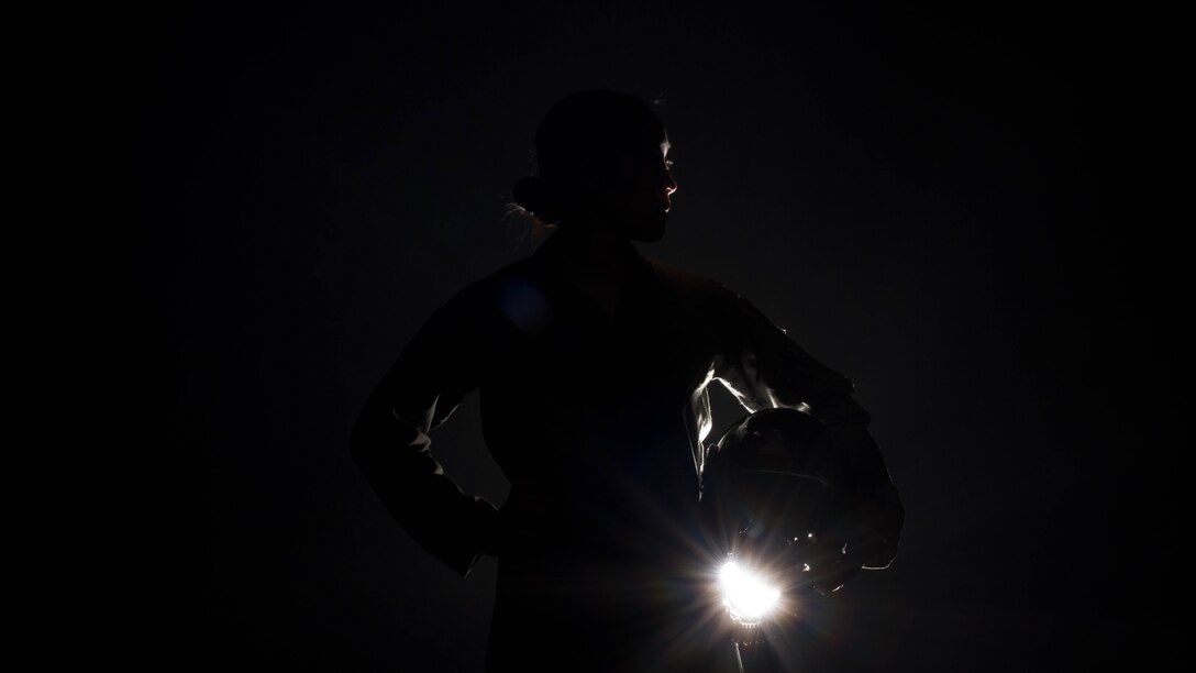 Capt. Lauren Kram, a B-2 Spirit pilot assigned to Whiteman Air Force Base, Missouri, poses for a portrait on Sept. 30, 2019. Kram became the tenth ever female B-2 pilot when she graduated her initial qualification training on Oct. 4, 2019. (U.S. Air Force photo by Senior Airman Ashley Adkins)