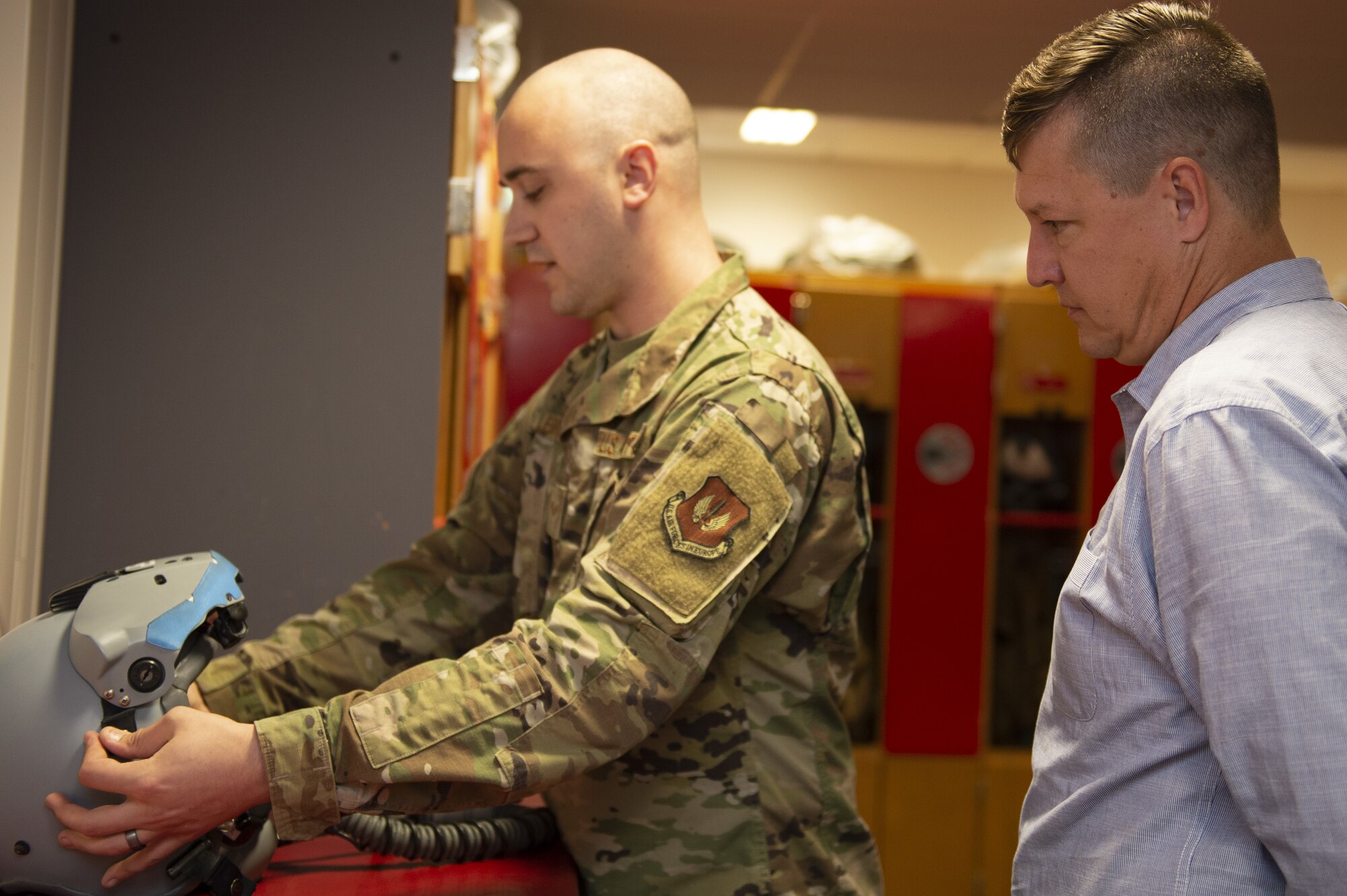 The Alcorn family visited the 52nd Fighter Wing touring the 480th FS, an F-16 Fighting Falcon and a memorial site that honored his late father and other members from the 52nd FW that made the ultimate sacrifice.