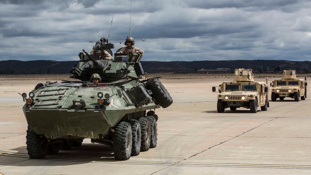 Marines demonstrate the capabilities of the Marine Air-Ground Task Force at the 2019 Marine Corps Air Station Miramar Air Show on MCAS Miramar, Calif., Sept. 28. This year’s air show honors first responders by featuring several performances and displays that highlight first responders and their accomplishments.