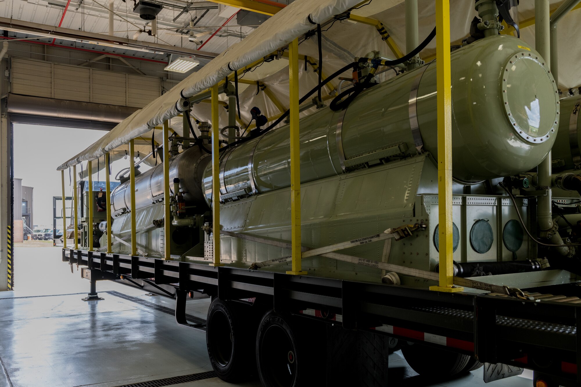 Jack Blackhurst, the executive director for the Air Force Research Laboratory in Dayton, Ohio, and (Ret) Col. Joe Zeis, the senior advisor for Aerospace and Defense Office of Governor Mike Dewine, visited Youngstown Air Reserve Station to see the 910th Airlift Wing’s Modular Aerial Spray Systems, Sep. 30, 2019.