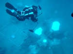 A diver from the University of Malta conducts underwater recovery operations on a B-24 aircraft site from World War II offshore of Marsaxlokk, Republic of Malta in July, 2019. Photo courtesy of the University of Malta.