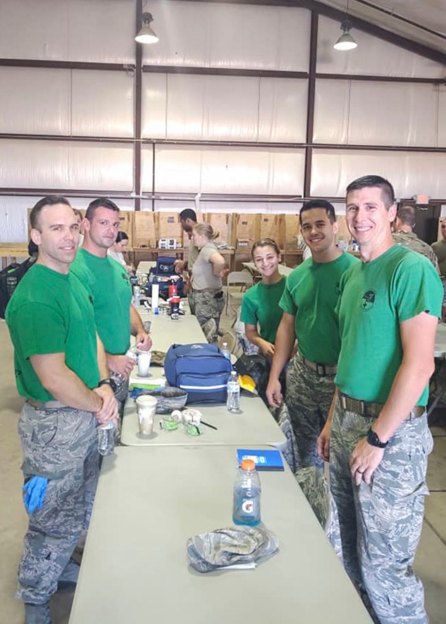 U.S. Air Force Airmen, assigned to the 103rd Airlift Wing, Connecticut Air National Guard, pose for a picture during the Medic Rodeo at Cannon Air Force Base and Melrose Air Force Range, New Mexico, Sept. 17-20, 2019. The event, hosted by the 27th Special Operations Medical Group, features 19 Air Force medical technician teams from around the world and trained skills in both deployed and home station scenarios. (U.S. Air National Guard photo by Staff Sgt. Steven Tucker)