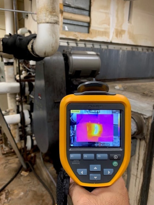 A thermal imaging camera is being used to perform energy audits.  It can identifies hot spots that are being overloaded, leaky windows or areas that are missing insulation causing hot/cold spots on the envelope of a building. (Courtesy photo)