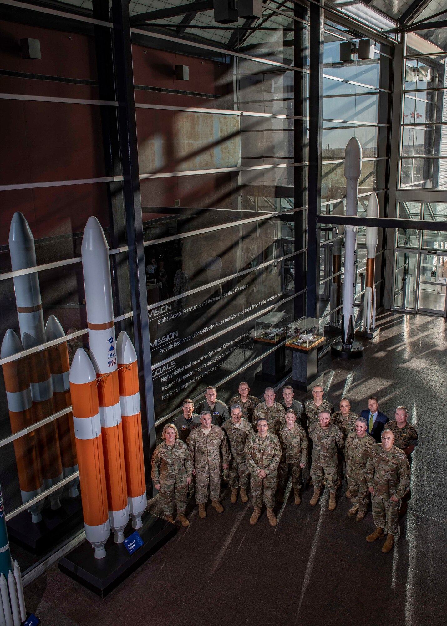 Air War College faculty members met with senior leaders from U.S. Space Command and Headquarters, Air Force Space Command on Peterson Air Force Base, Colo., Sep. 30, 2019, at the start of a week-long staff ride to the Front Range, focusing on the important role of the space warfighter. The purpose of the training was to educate AWC faculty on challenges and opportunities the space community is facing in order to help prepare their students to advocate for space as they step into increasingly more strategic positions regardless of their service, country or career field. (U.S. Air Force photo by Dave Grim)