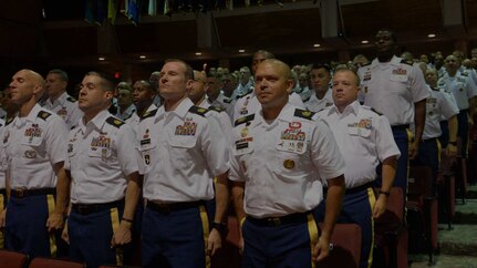 SMC Graduation with Soldiers standing at attention
