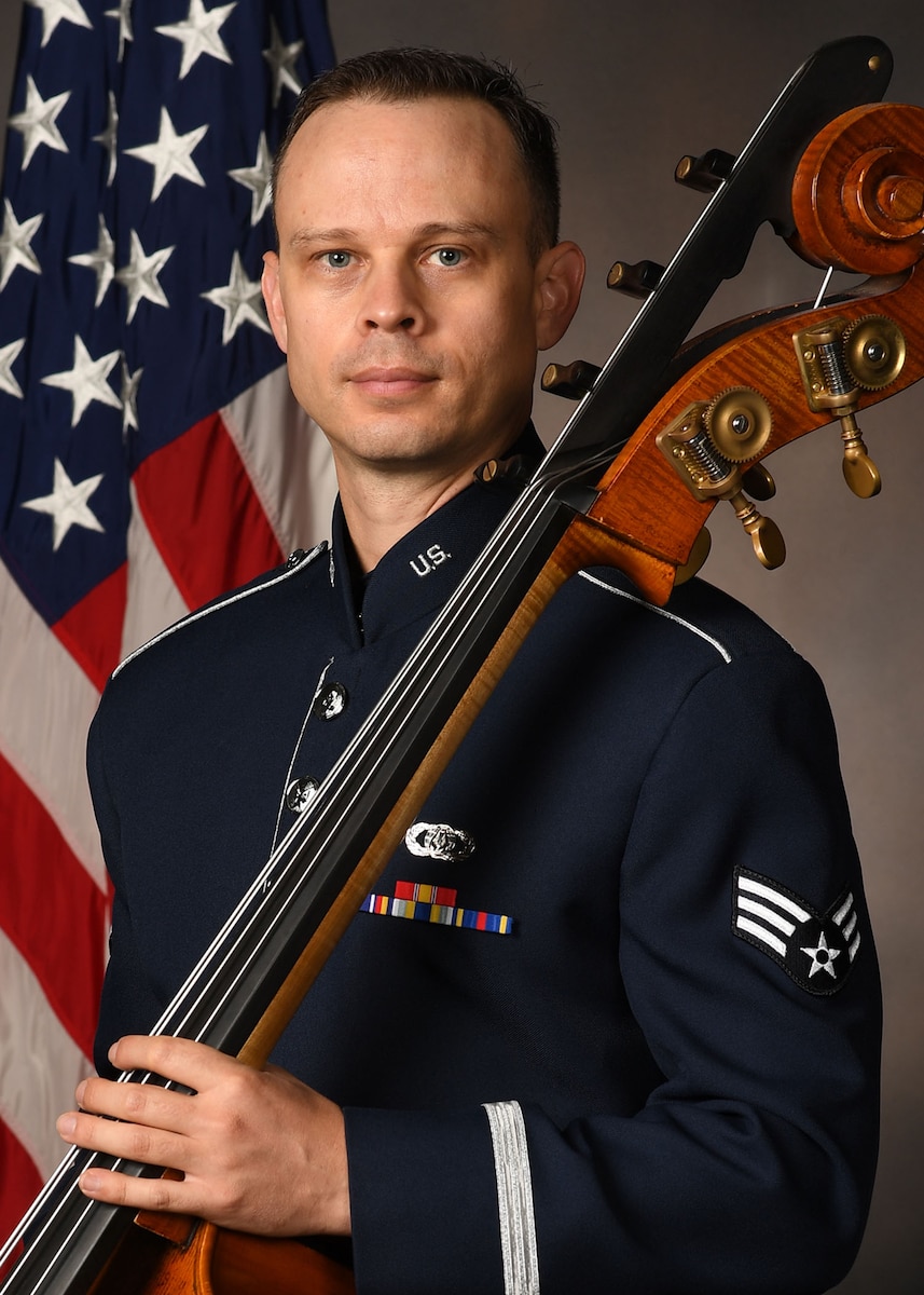 Official photo of SrA Lancer Hardy, Bassist for Flight One.