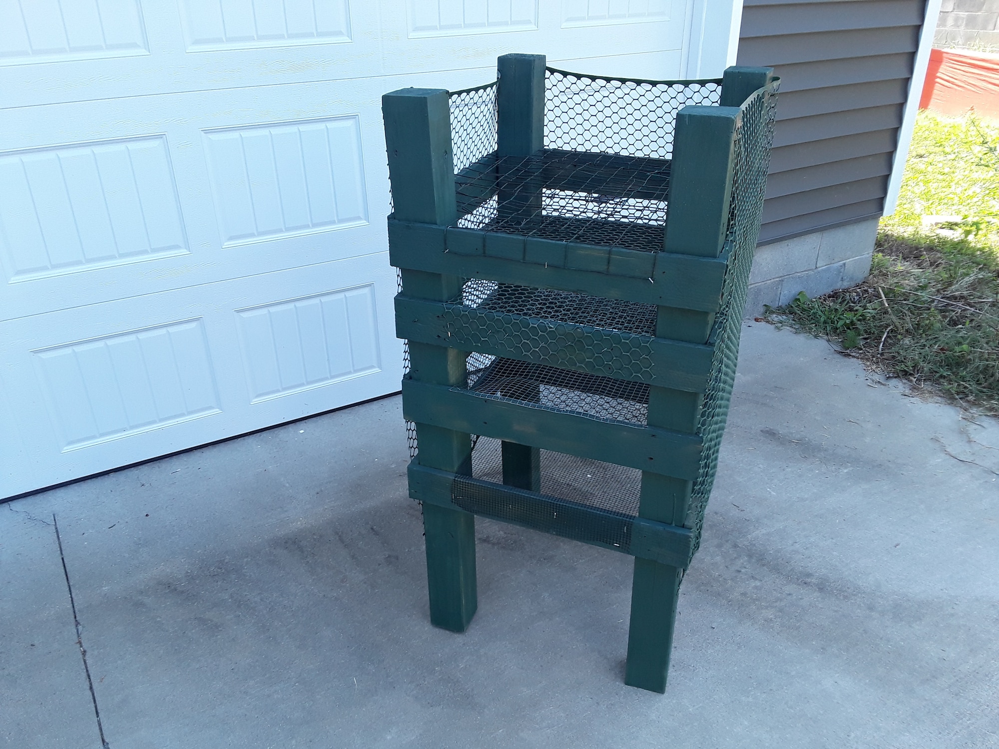 Arthur Silver, Air Force Civil Engineer Center environmental management systems program manager at JBLE constructed a compost screener from broken wooden pallets discarded by the installation. He uses the screener along with his kitchen scraps to fertilize his personal gardens.