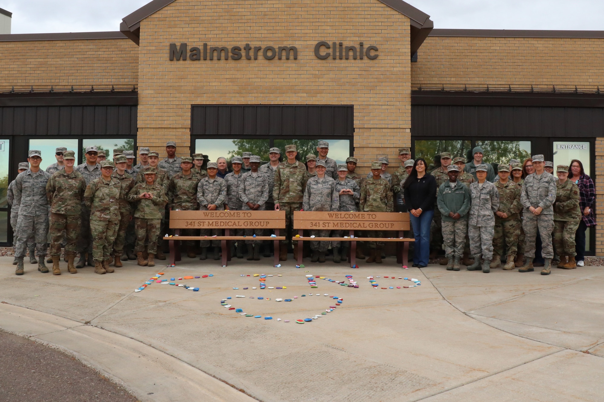 These Airmen were inspired by a local middle school’s project and decorated motivational rocks, which are now displayed throughout the building.