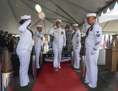 Capt. Khary W. Hembree-Bey reliieved Capt. Richard A. Braunbeck III as the commanding officer of Naval Surface Warfare Center, Corona Division in a change of command ceremony, Rear Adm. Eric Ver Hage, Commander, NAVSEA Warfare Centers, presided over the ceremony.