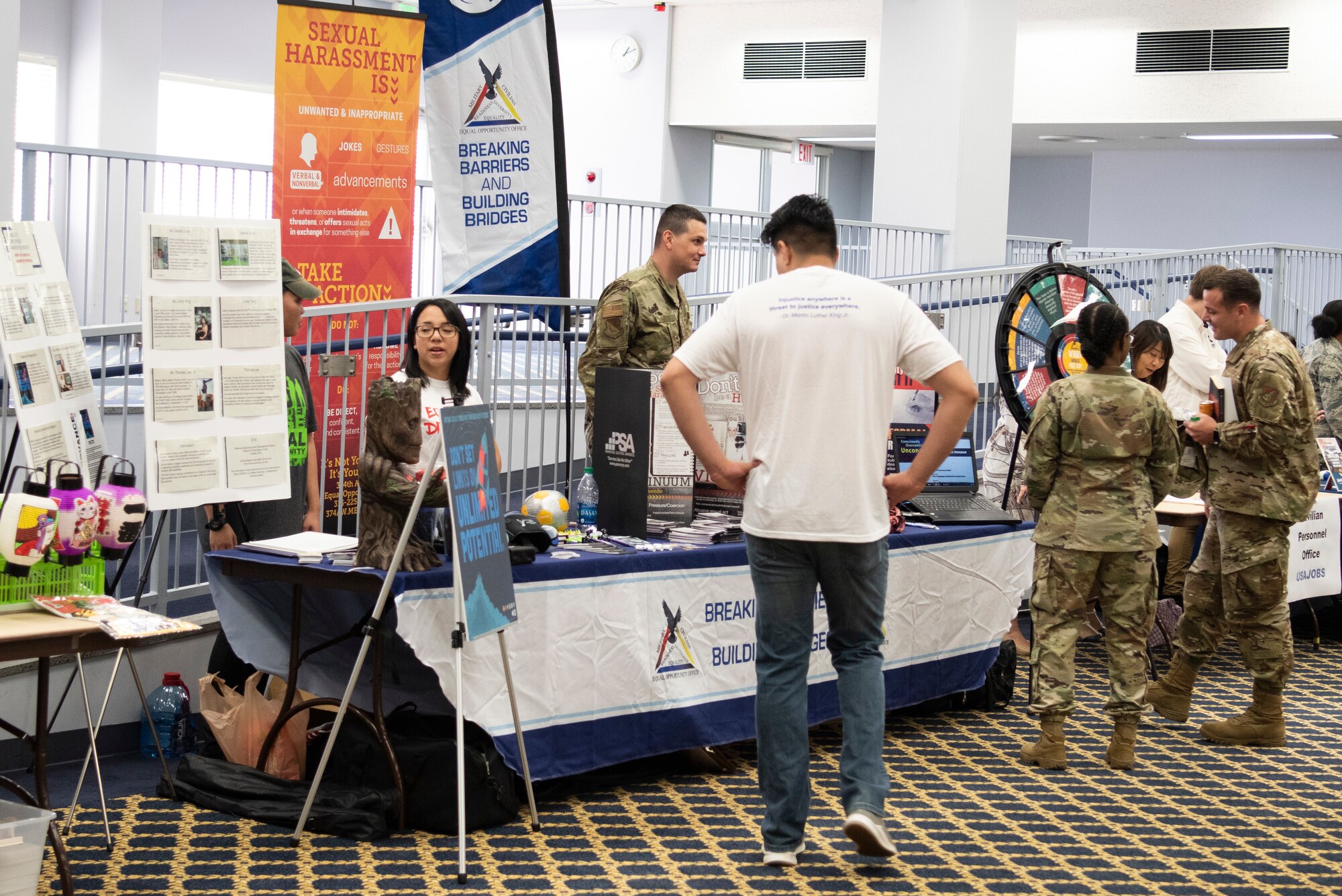 Team Yokota members participate in the base information fair on Oct. 2, 2019, at Yokota Air Base, Japan.