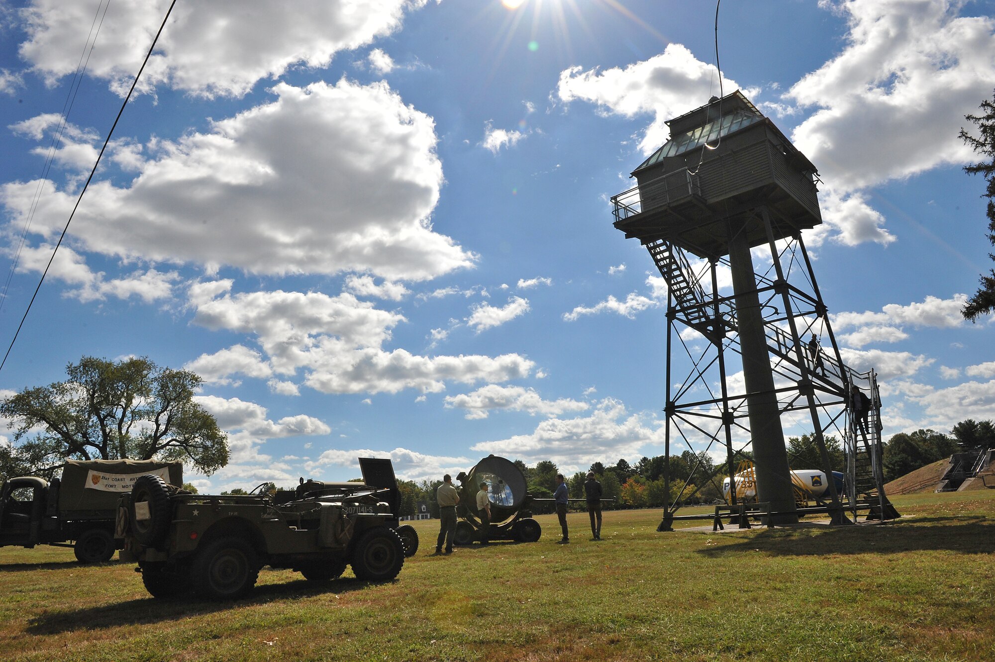 Eleven senior leaders with the 87th Air Base Wing at Joint Base McGuire-Dix-Lakehurst, tour Fort Mott State Park in Pennsville, New Jersey Oct. 4, 2019. The visit to the 19th century defense fortification was coordinated by the wing’s historian, James Warrick. Warrick said the tour provided the leaders with a military-heritage themed professional development opportunity. Construction on Fort Mott, then known as the Battery at Finn’s Point, began in 1872. Original plans called for eleven gun emplacements for twenty cannons and a mortar battery with six emplacements. Fort Mott would help protect industrial centers further up the river as part of a three-fort coastal defense system. Troops were regularly stationed at the fort from 1897 to 1922. A caretaking detachment served at the fort from 1922 to 1943. In 1947, New Jersey acquired Fort Mott as a historic site and state park, which opened to the public in 1951. (U.S. Air Force photos by Shawn J. Jones)