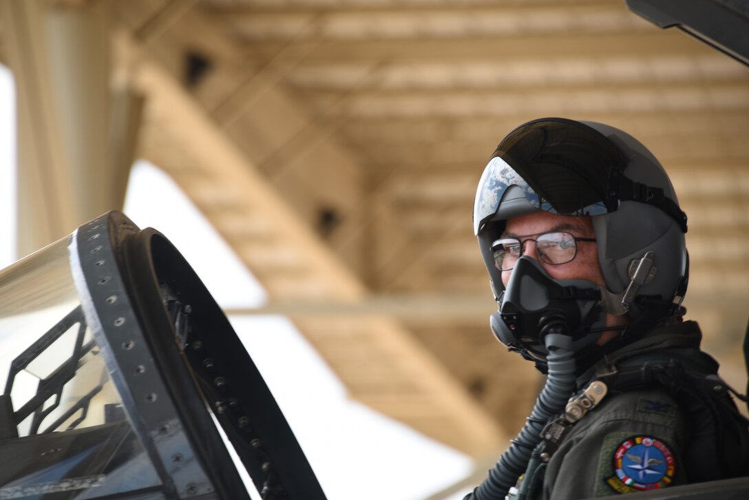 Col. Russell D. Driggers, 80th Flying Training Wing commander, prepares for flight