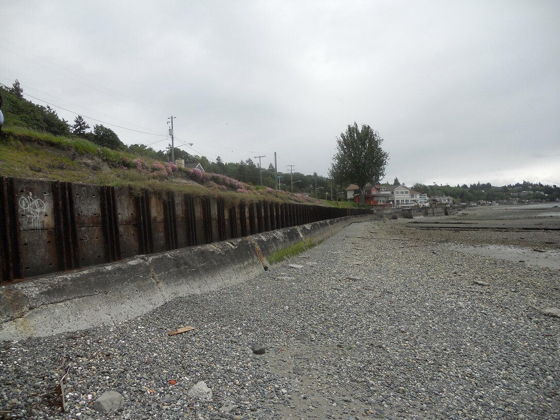 Seawall at Emma Schmitz Memorial Overlook in West Seattle