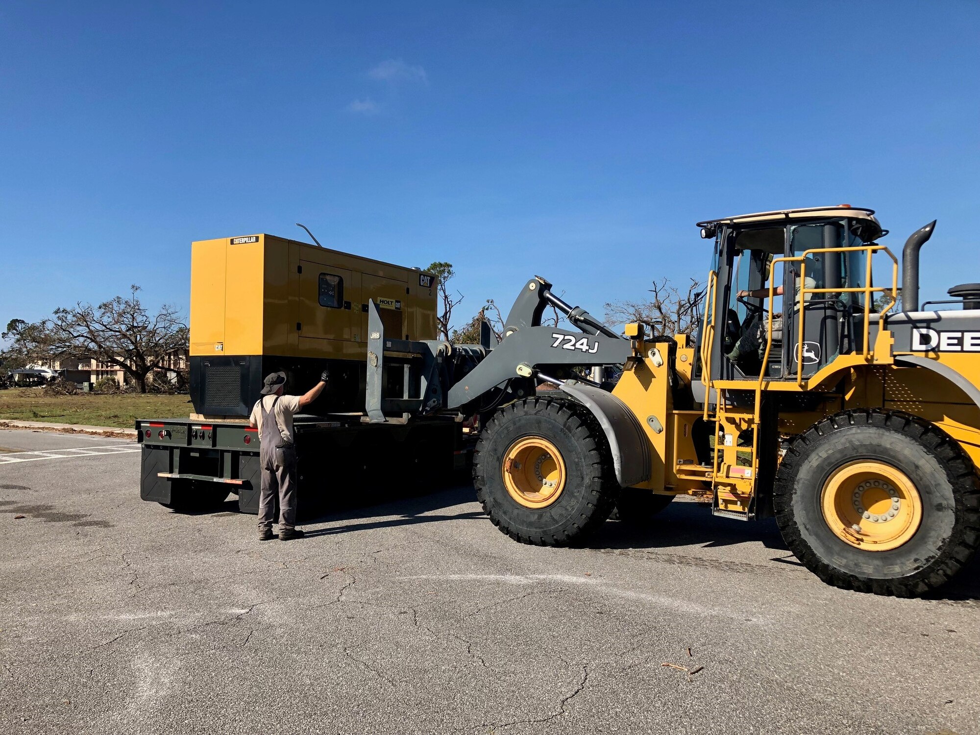 Less than 48 hours after Hurricane Michael devastated Tyndall AFB, several members of CEMIRT were on-site delivering generators to return power to the base.