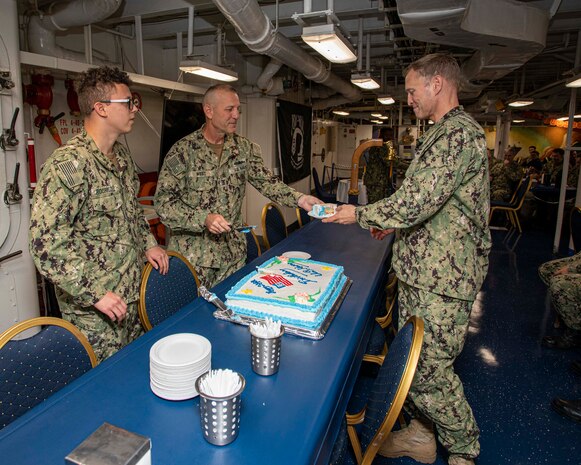 244th Navy Birthday; USS Mount Whitney (LCC 20)