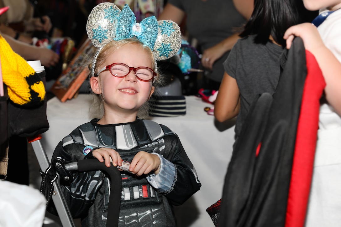 An attendee poses for a photo at Camp Foster Fieldhouse during Comic Con Okinawa, Japan, Oct. 13, 2019.