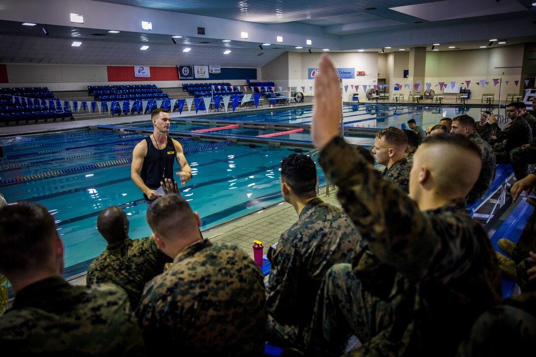 MARFORRES Marines conduct Swim Qualfication