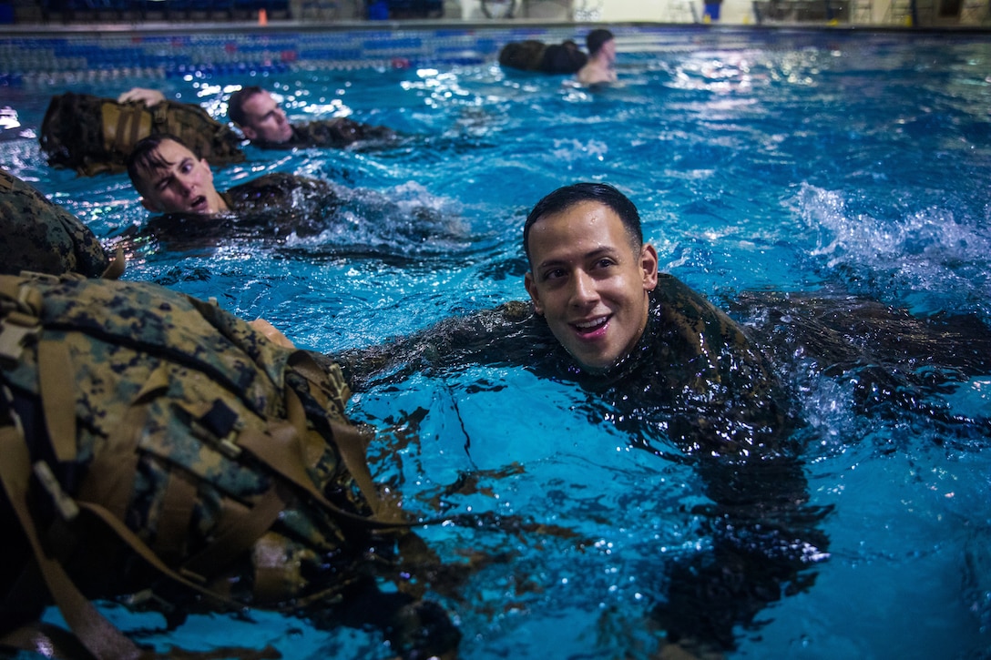 MARFORRES Marines conduct Swim Qualfication