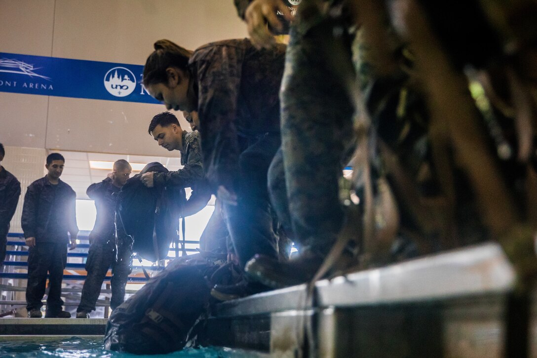 MARFORRES Marines conduct Swim Qualfication