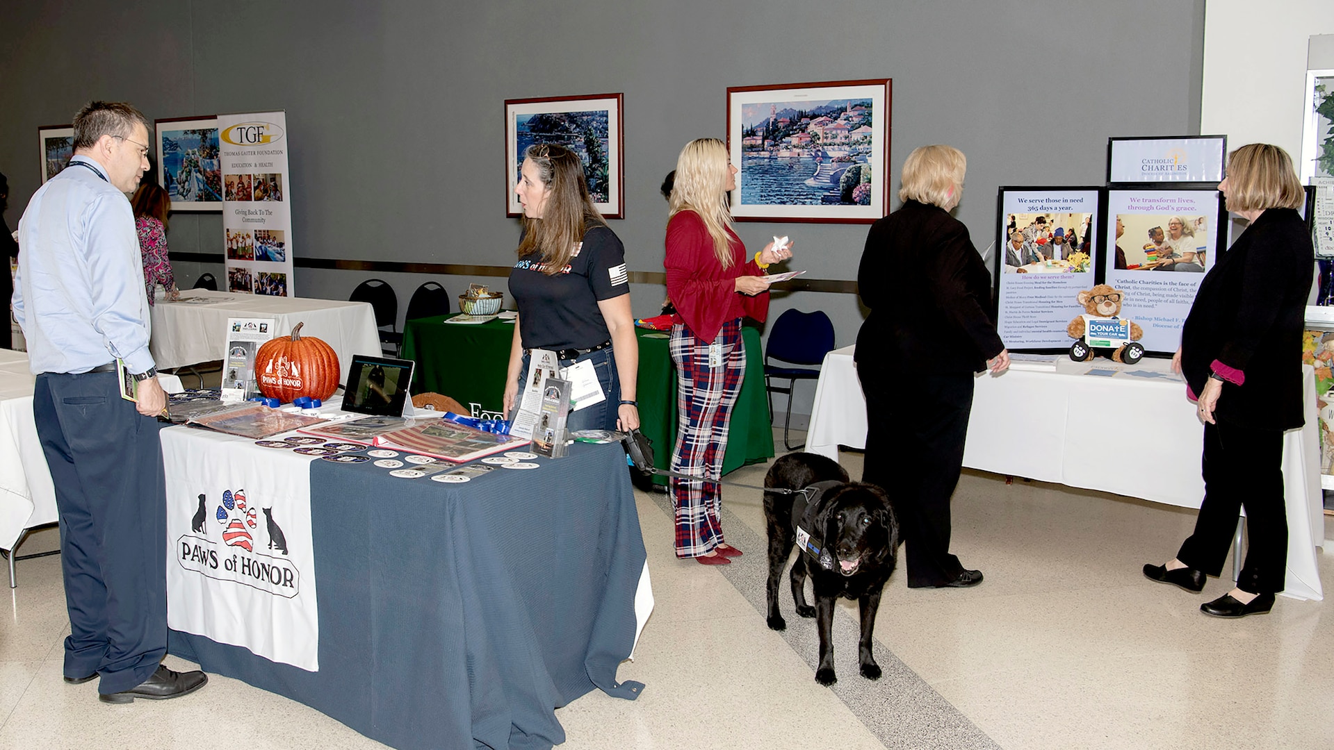 McNamara Headquarters Complex employees learn about numerous charities participating in the 2019 Combined Federal Campaign during a CFC Charity Fair at the HQC Oct. 15. Photo by Teodora Mocanu