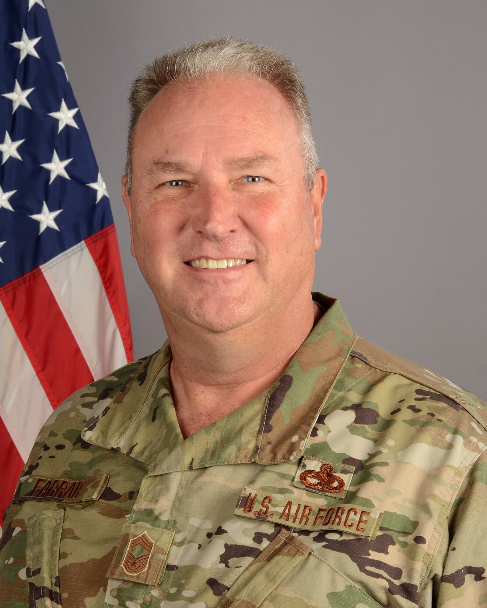 Portrait of U.S. Air Force Chief Master Sgt. Alfred Farrar, II from the 169th Maintenance Squadron at McEntire Joint National Guard Base, South Carolina, October 6, 2019.