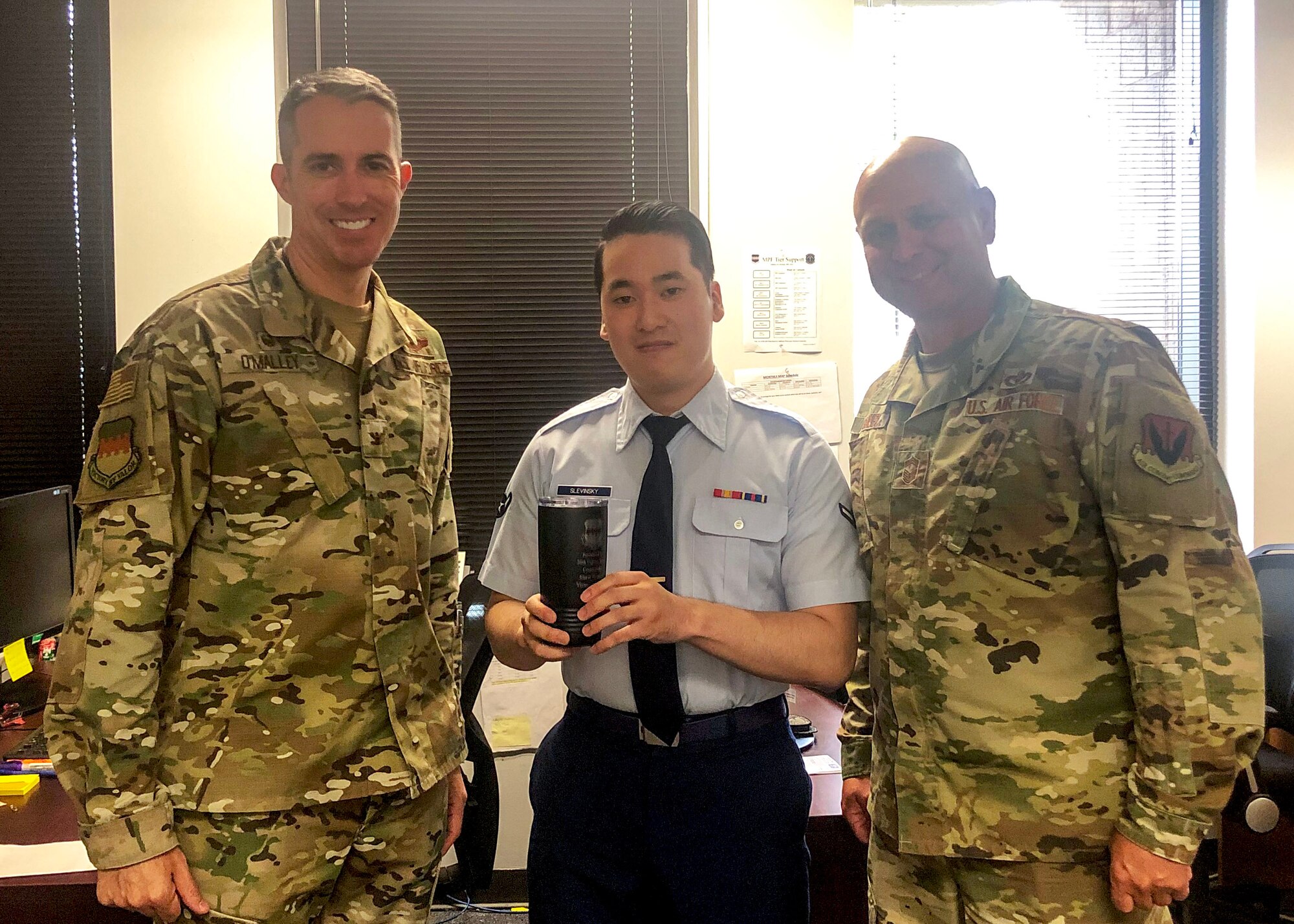 U.S. Air Force Airman Peter Slevinsky, 20th Force Support Squadron force management technician, was recognized as Weasel of the Week (WOW) at Shaw Air Force Base, South Carolina, Oct. 3, 2019.