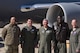 The crew of the MDUSA 13 poses for a photo after delivering the 13th KC-46 Pegasus Oct. 11, 2019, at McConnell Air Force Base, Kan. The installation continues to assist with the integration of the next generation air mobility platform. (U.S. Air Force photo by Airman 1st Class Marc A. Garcia)