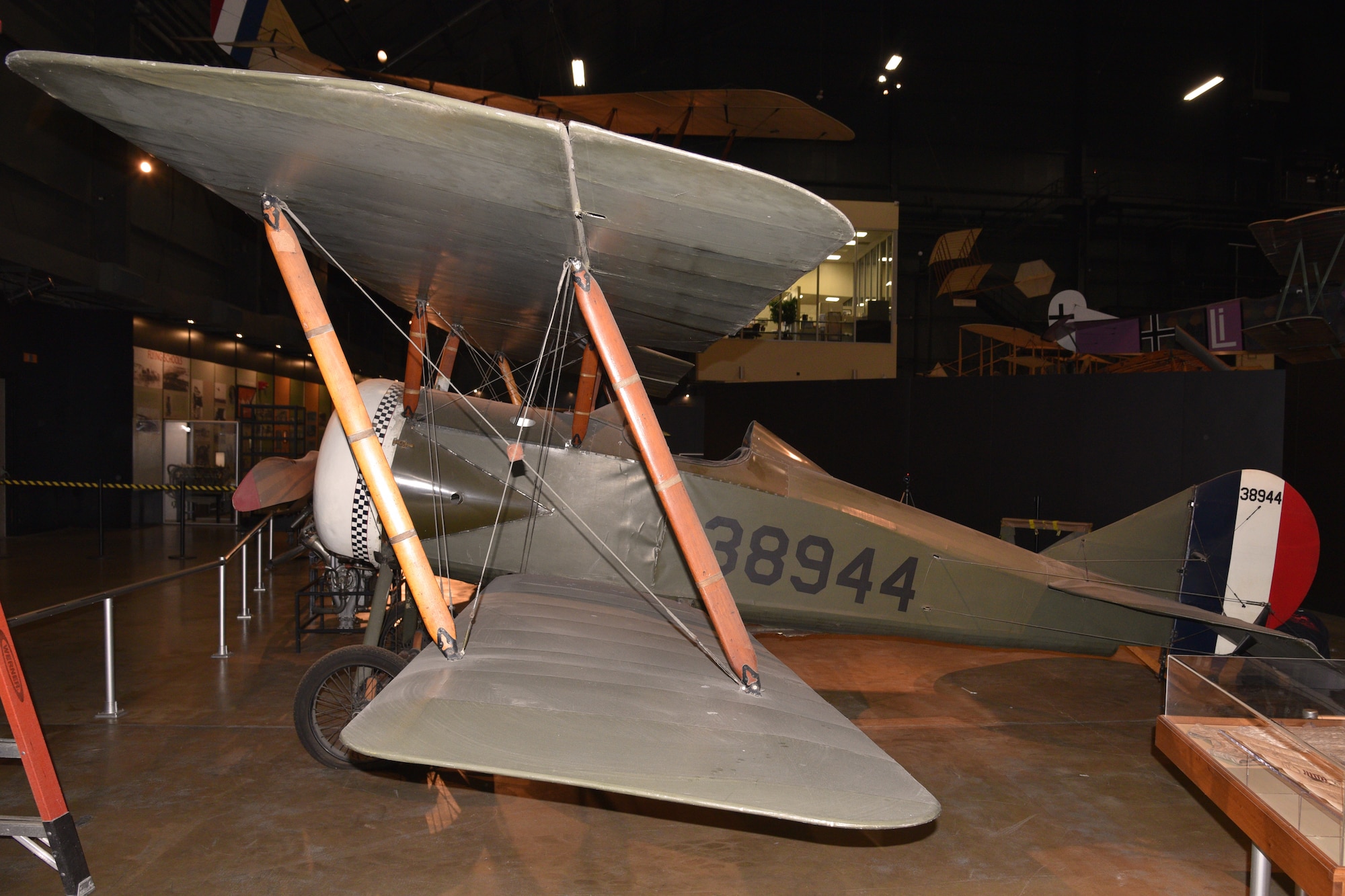 View of left side of aircraft.