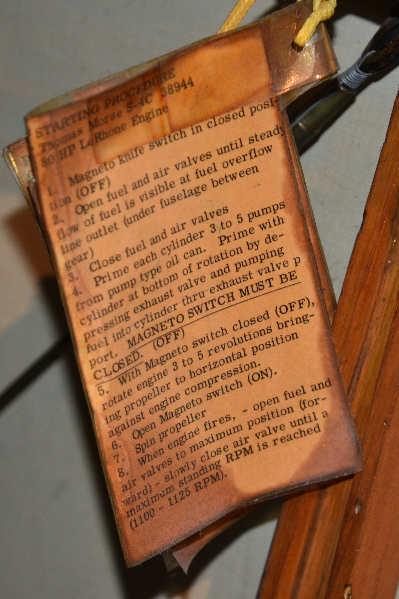 WWI era aircraft interior.