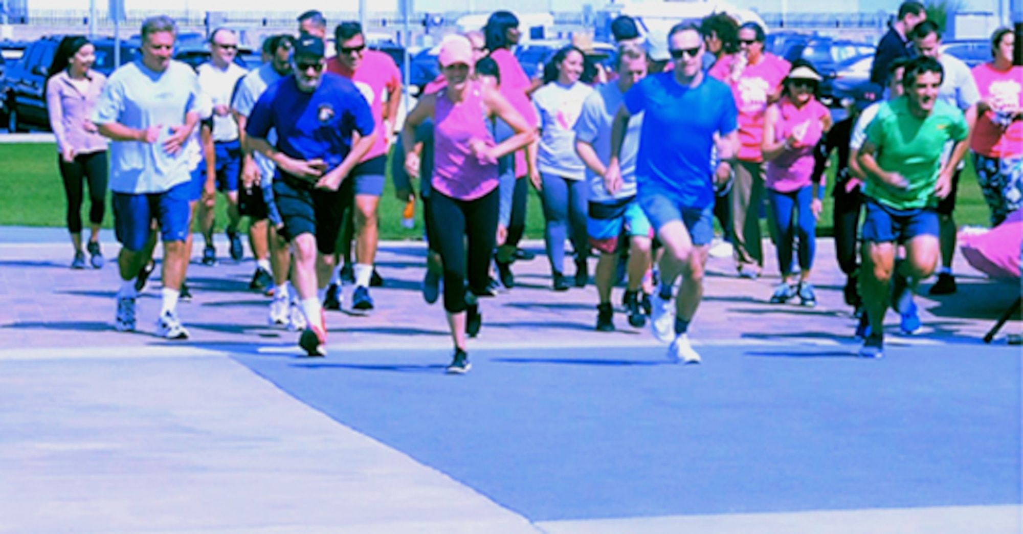 Some 80 members of Los Angeles Air Force Base participated in a 5K run for the Breast Cancer Awareness Month on Oct. 9. National Breast Cancer Awareness Month is a chance to raise awareness about the importance of finding breast cancer early. It’s important to remind everyone about mammograms, and encourage communities, organizations, families and individuals to get involved. (U.S. Air Force Photo by Madlyn Washington)