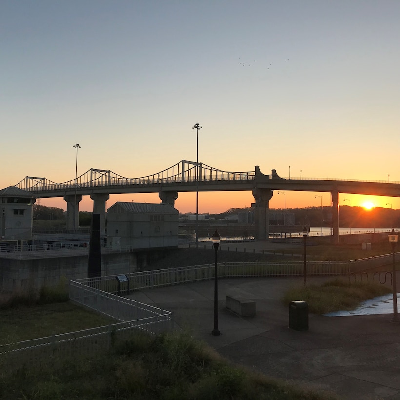 A beautiful October morning at McAlpine Locks and Dam in Louisville, Kentucky.