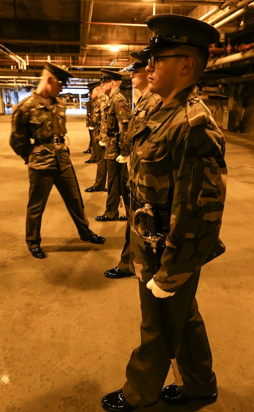 Each year, the Marines spend countless hours perfecting Barracks drill fundamentals in preparation for upcoming ceremonial commitments.